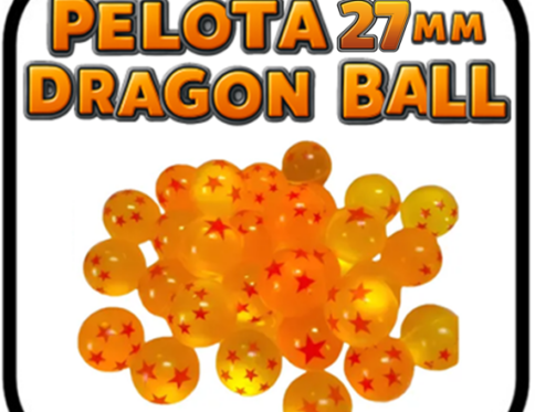 PELOTA BOTONA 27 MM DRAGON BALL NARANJA 100 PIEZAS